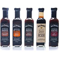 Los mejores  - Jack Daniels - Paquete de prueba BBQ Sauces &amp- BBQ Glaze - 5 botellas en un set (1330g) - Smooth Original- Full Flavor…